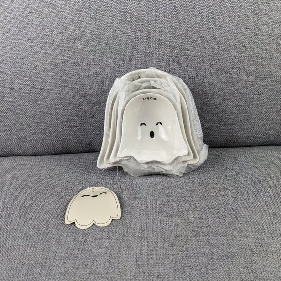 Whimsical Cupboard Other - Ghost-Shaped Ceramic Measuring Cups Set - White